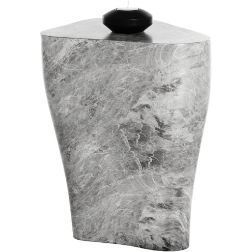 Dali 17.75 X 15.75 inch Marble Look / Grey Outdoor End Table, Small